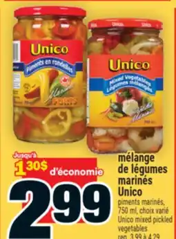 Super C mélange de légumes marinés Unico piments marinés | Unico mixed pickled vegetables offer