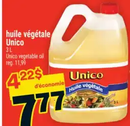 Super C huile végétale Unico | Unico vegetable oil offer