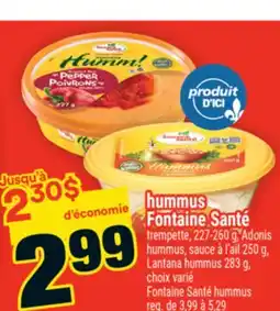 Super C hummus Fontaine Santé | Fontaine Santé hummus offer