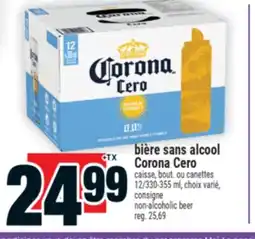 Super C bière sans alcool Corona Cero | non-alcoholic beer offer