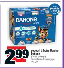 Super C yogourt à boire Danino / Danone Danino drinkable yogurt offer