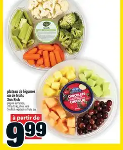 Super C plateau de légumes ou de fruits / Sun Rich vegetable or fruits tray offer