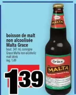 Super C boisson de malt non alcoolisée Malta Grace | Grace Malta non-alcoholic malt drink offer