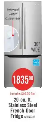 The Brick Frigidaire Gallery 30 20 Cu. Ft. Standard-Depth French-Door Refrigerator - Smudge-Proof Stainless offer