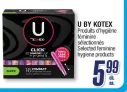Jean Coutu U BY KOTEX Selected feminine hygiene products offer