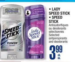 Jean Coutu LADY SPEED STICK, SPEED STICK Selected antiperspirants and deodorants offer