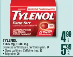 Jean Coutu TYLENOL Arthritis pain offer