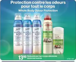 Jean Coutu SECRET Selected body deodorants offer