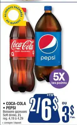 Jean Coutu COCA-COLA, PEPSI Soft drinks offer