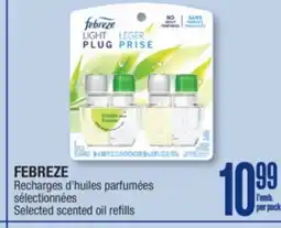 Jean Coutu FEBREZE Selected scented oil refills offer