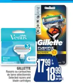 Jean Coutu GILLETTE Selected razors and blade cartridges offer