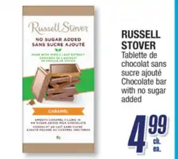 Jean Coutu RUSSELL STOVER Chocolate bar with no sugar added offer