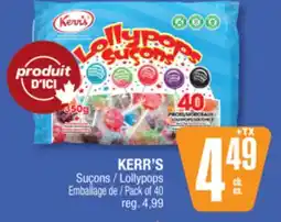 Jean Coutu KERR'S Lollypops offer