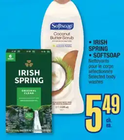 Jean Coutu IRISH SPRING, SOFTSOAP Selected body washes offer