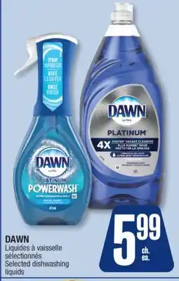 Jean Coutu DAWN Selected dishwashing liquids offer