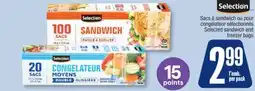 Jean Coutu SELECTION Selected sandwich and freezer bags offer