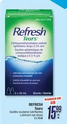Jean Coutu REFRESH Tears Lubricant eye drops offer