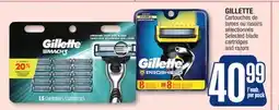 Jean Coutu GILLETTE Selected blade cartridges and razors offer