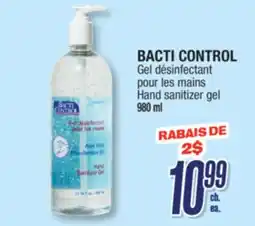Jean Coutu BACTI CONTROL Hand sanitizer gel offer