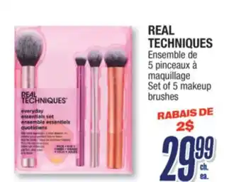 Jean Coutu REAL TECHNIQUES Set of 5 makeup brushes offer