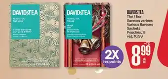 Jean Coutu DAVIDS TEA Various flavours Pouches offer