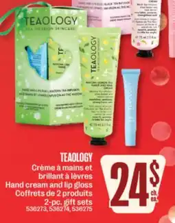Jean Coutu TEAOLOGY Hand cream and lip gloss 2-pc. gift sets offer