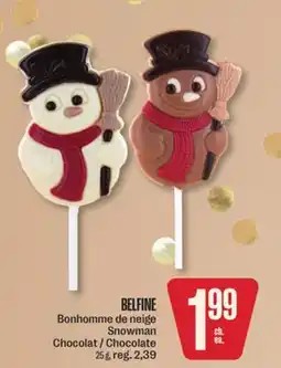 Jean Coutu BELFINE Snowman Chocolate offer