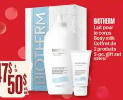 Jean Coutu BIOTHERM Body milk offer