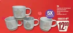Jean Coutu YUL Selected ceramic mugs offer