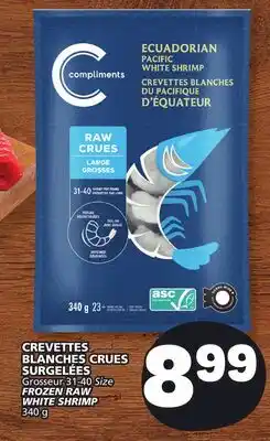 Marché Bonichoix Grosseur 31-40 Size FROZEN RAW WHITE SHRIMP offer