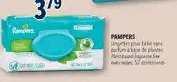 Familiprix PAMPERS Plant-based fragrance free baby wipes, 52units offer