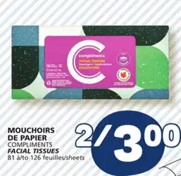 Marché Bonichoix COMPLIMENTS FACIAL TISSUES offer