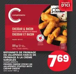 Marché Bonichoix COMPLIMENTS FROZEN CHEESE STICKS OR JALAPENOS STUFFED WITH CREAM CHEESE offer