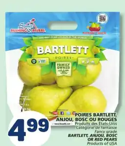 Marché Bonichoix Fancy grade BARTLETT, ANJOU, BOSC OR RED PEARS offer