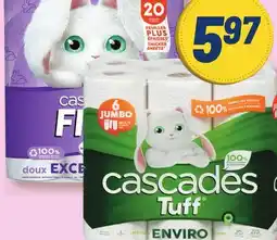 Marché Bonichoix TUFF JUMBO (6 roll.) or FLUFF DOUBLE (12 roll.) CASCADES PAPER TOWELS OR BATHROOM TISSUE offer