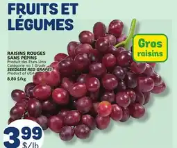 Marché Bonichoix SEEDLESS RED GRAPES offer