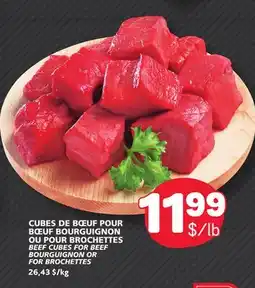 Marché Bonichoix BEEF CUBES FOR BEEF BOURGUIGNON OR FOR BROCHETTES offer