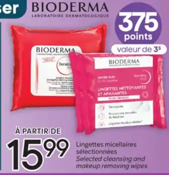 Brunet BIODERMA Lingettes micellaires sélectionnées offer