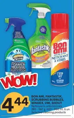 Brunet BON AMI, FANTASTIK, SCRUBBING BUBBLES, WINDEX, VIM, SHOUT Nettoyants sélectionnés offer