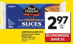 Giant Tiger Black Diamond cheddar style slices offer