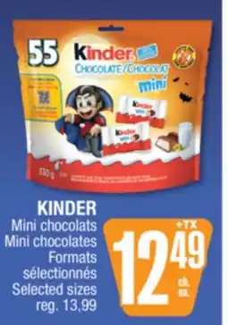 Jean Coutu KINDER Mini chocolates Selected sizes offer