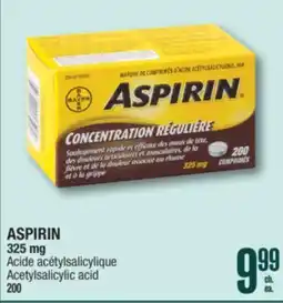 Jean Coutu ASPIRIN 325 mg Acetylsalicylic acid offer