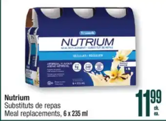 Jean Coutu PERSONNELLE Nutrium Meal replacements offer