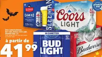Marche Ami Budweiser, Bud Light, Molson Coors Light, Sleeman Clear 2.0 offer