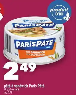 Marche Ami Pâté à sandwich Paris Pâté offer