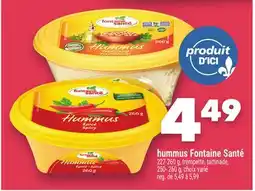Marche Ami Hummus Fontaine Santé offer