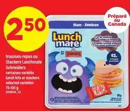 Maxi TROUSSES-REPAS OU STACKERS LUNCHMATE SCHNEIDERS | LUNCH KITS OR STACKERS, 75-105 G offer