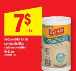 Maxi SACS À ORDURES OU COMPOSTE GLAD, 10-52 UN offer