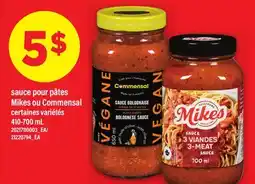 Maxi SAUCE POUR PÂTES MIKES OU COMMENSAL, 410-700 ML offer
