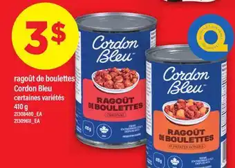 Maxi RAGOÛT DE BOULETTES CORDON BLEU, 410 G offer